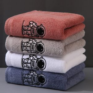 4-Piece Set Modern Cotton Towels - Super Absorbent, Quick-Drying, Thickened, Multipurpose Use for Home, Bathroom, Beach, Hotel - Machine Washable Oblong Towels