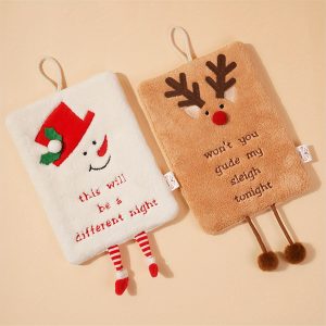 Christmas Cheer Kitchen Towels - Thick, Absorbent & Quick-Dry with Festive Santa Hat Design