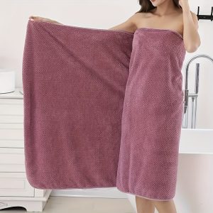 1pc Oversized Super Soft Bath Towel, Absorbent Quick-drying Women's Shower Towel, Cute Comfortable Household Towel, Bathroom Supplies, Home Supplies, 35.43*70.87inch